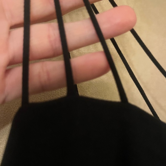 Compliance Elegance Women’s floor length black dress w/thin straps& side zip - Picture 8 of 8